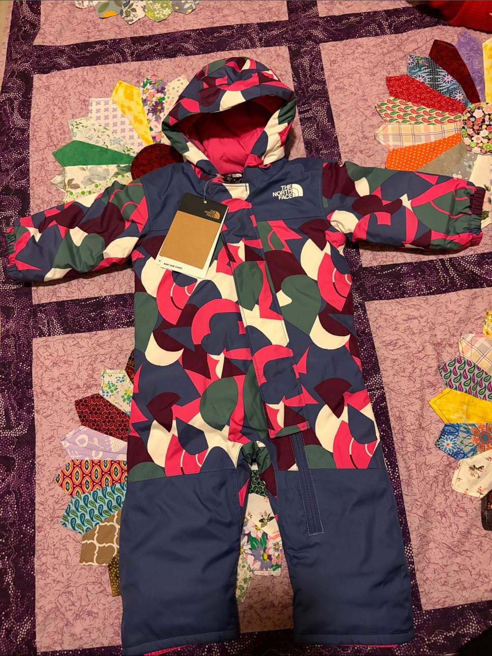 NWT The North Face Baby Girl Multi-Colored Snowsuit